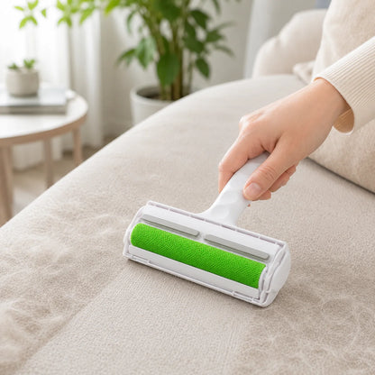 Reusable Two-Way Pet Hair Remover Roller | Double-Sided Lint & Fur Cleaning Roller