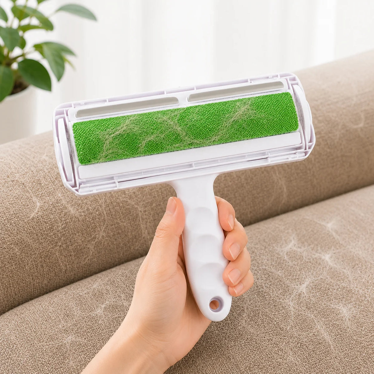 Reusable Two-Way Pet Hair Remover Roller | Double-Sided Lint & Fur Cleaning Roller