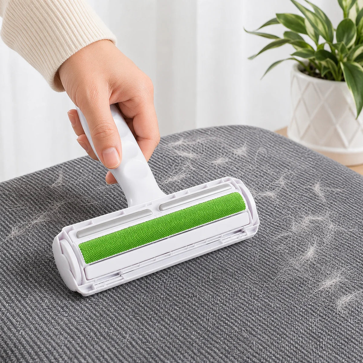 Reusable Two-Way Pet Hair Remover Roller | Double-Sided Lint & Fur Cleaning Roller