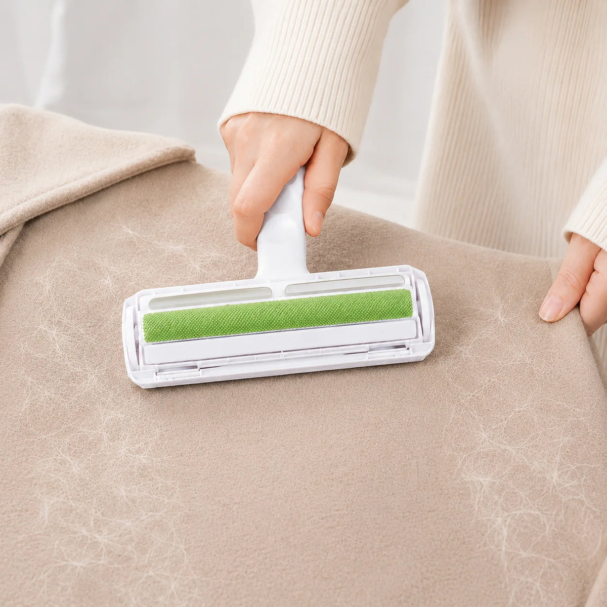 Reusable Two-Way Pet Hair Remover Roller | Double-Sided Lint & Fur Cleaning Roller